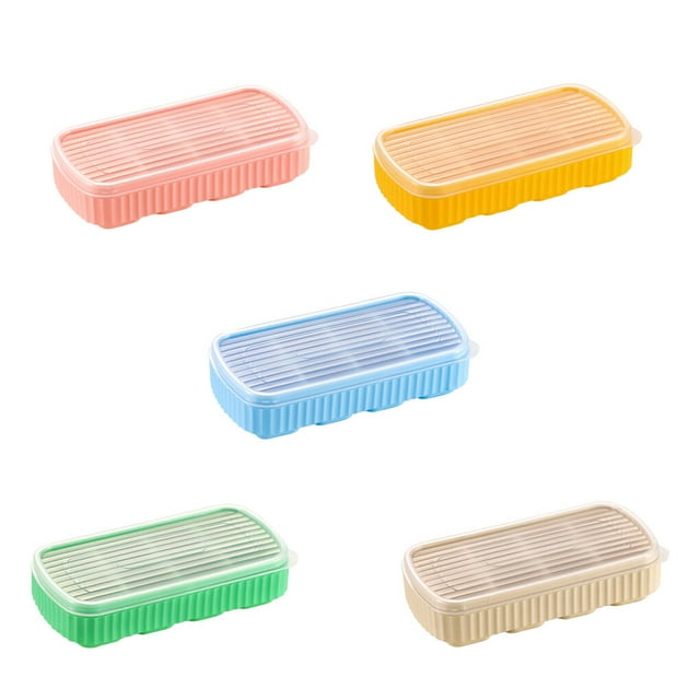 relayinert Ice-cube Tray Flexible Non-stick Summer Solid Color Replacement 8 Grid Home Kitchen Ice-cream Mold Accessories Beige White