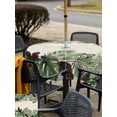thumbnail image 5 of Outdoor Tablecloth with Umbrella Hole for Patio/Picnic/Party/Camping, Summer Palm Leaves Waterproof Table Cloth Square Cover Washable, Tropical Botanical Farmhouse Rustic (60"x 60"), 5 of 9