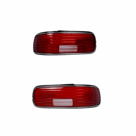 For Chevy Caprice 1993 1994 1995 1996 Tail Light Lens Driver and Passenger Side | Pair | Sedan | GM2808109, GM2809109 | 16521719, 16521720