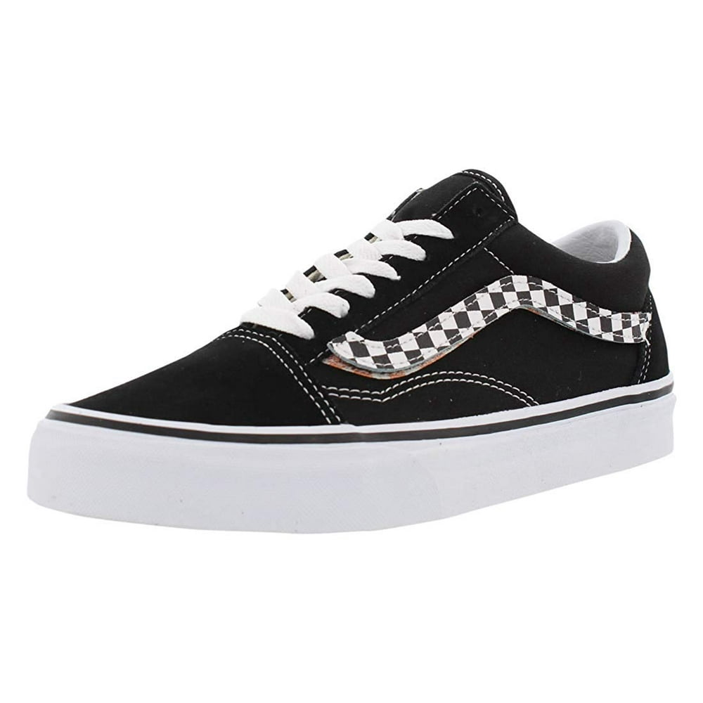 white leather vans with black stripe