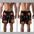 thumbnail image 3 of luoweisi Men's Beach Shorts Quick Dry Swim Trunks with Mesh Lining Halloween Black Cat S, 3 of 5