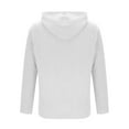 thumbnail image 6 of Cotton Linen Shirts for Men Drawstring Button Up Long Sleeve Tops with Hood Casual Lightweigh Summer Beach Hoodie Shirt, 6 of 8