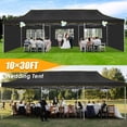 thumbnail image 6 of HOTEEL Heavy Duty 10x30 Commercial Canopy Tent,Pop up Canopy for Parties,Wedding,Waterproof Gazebos with 5 Sidewalls,Black, 6 of 12