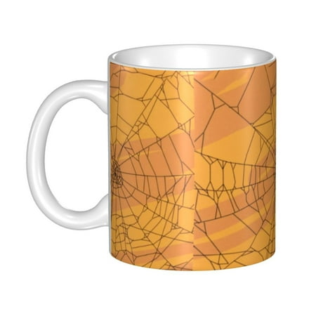 

Ceramic Mug Funny Coffee Milk Tea Mug Cup Spider Web Art Illustration Cup