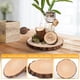 thumbnail image 2 of Rodajas de madera para centros de mesa, 6 piezas, bandeja de madera natural sin terminar de 9 a 10 pulgadas con corteza de árbol, discos de madera redondos, losas de madera grandes para decoraciones, 2 of 8