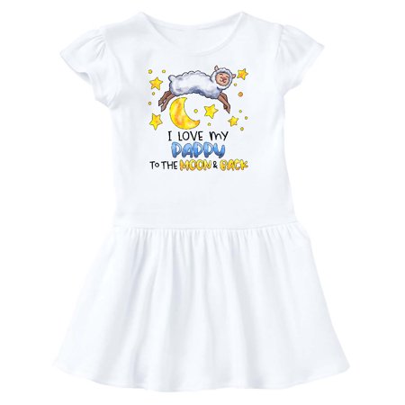 

Inktastic I Love my Pappy to the Moon and Back Cute Sheep Gift Toddler Girl Dress