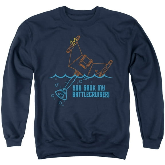 Star Trek Battlecruiser Adult Crewneck Sweatshirt Navy