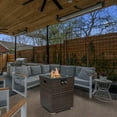 thumbnail image 4 of 28inch Outdoor Fire Pit Column, Propane Fire Column for Decor Gas Fire Pit Table Garden Corner Table with Fire,23.6" L x 23.6" W x28.7 H,Espresso, 4 of 8