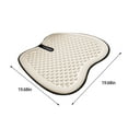 thumbnail image 3 of Gel Seat Cushion, Cool Chair Cushion for Office Chairs, Driving Car Cushions Breathable, Wheelchair Cushions for Pressure Relief, Back Pain for Seat Cushion, Chair Pad with No-Slip Cover (Beige), 3 of 7