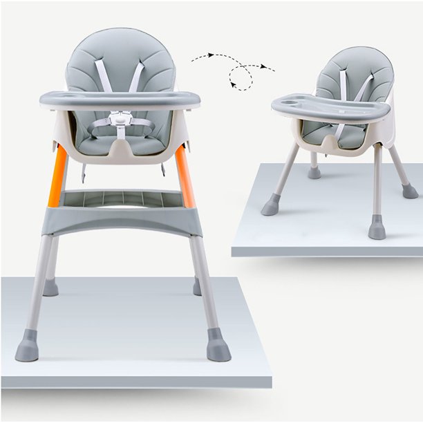 Baby High Chair, Perfect 3 in 1 Convertible High Chair with Cushion