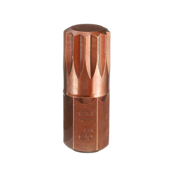 Uxcell M12 Torx Screwdriver Bit 10mm Hex Shank 30mm Length Security Tamper Proof 12 Point Head Hex Bits S2 Steel Screw Driver Bit