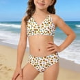 thumbnail image 2 of LRen Toddler Girl Swimsuit 2 Piece Ruffles Bikini Bottoms for Kids Girls Cute Summer Rash Guard Tail Swimsuit Girls Beach Swimwear Summer Beach Outfit, 2 of 8