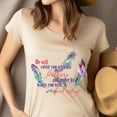 thumbnail image 4 of Christian Feather Scripture Graphic T-Shirt for Women, Light Pink, Size 3XL, 4 of 6