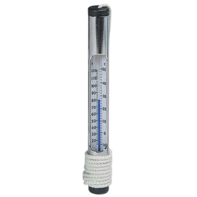 Rainbow R141076 130 Chrome Brass Tube Thermometer with Blown Glass Tube Secured In Brass Tubing