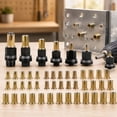 thumbnail image 5 of Rivet Nut Adapter Tool Set Brass Rivet Nuts Kit Threaded Insert Rivnut Tool With M3 M4 M5 M6 M8 Mandrels For Automotive Sheet Metal Construction Hardware Repair, 5 of 6