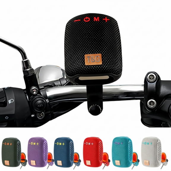 Bike Speaker Bicycle Handbar Wireless Bluetooth Louderspeaker Outdoor Handlebar Subwoofer for Cycling Riding-Black