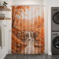 thumbnail image 2 of Thanksgiving Fall Shower Curtain - Water Repellent Fabric Shower Curtains Washable, Orange Maple Trees Forest Mountain Decorative Polyester Cloth Bathroom Curtains Modern Bath Decor 36"x72", 2 of 8