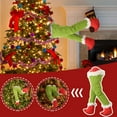 thumbnail image 1 of Christmas Santa Artificial Leg Pendent Doll Home Door  Tree Party Prop Decor Green Red One Size, 1 of 7