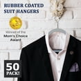 thumbnail image 2 of Clothes Hangers 50 Pack Plastic Hangers Space Saving, 17.5 Inches Wide Durable Coat Hanger, Non Slip, 360 Rotating Hook, Gray, 2 of 7