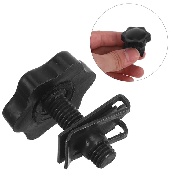 OUNONA 1Set Black Metal Anti Theft License Plate Screw Kit with Universal Motorcycle Fit