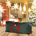 thumbnail image 3 of Extra Large Christmas Tree Storage solution duty containers garden Bag Dual Handles for Moving Supplies Green 165x38x76cm, 3 of 7