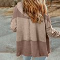 thumbnail image 4 of Hoodies Women Fall Loose Fit Hooded Long-sleeved Mitten-Cuff Cold Shoulder Zip Up Solid Color Hoodie Polyester Sweatshirts(Brown,XL), 4 of 9