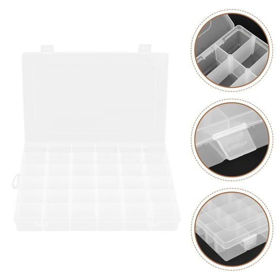 STOBOK Plastic Letterboard Container Clear Organizer Box Transparent 1Pcs for Office Use