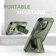 thumbnail image 4 of for iPhone 12 Pro / 12 6.1" Case with Kickstand, Compatible with MagSafe Camera 
 & Screen Guard Military Grade Drop Protection Shockproof  Magnetic Back Cover for iPhone 12 Pro / 12 6.1", Armygreen, 4 of 7