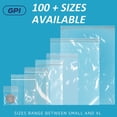 thumbnail image 6 of GPI 13” x 15” Reclosable Ziplock Bag 2 Mil Jumbo Clear Zipper Bags for Household & Packaging,1000-Pack, 6 of 6