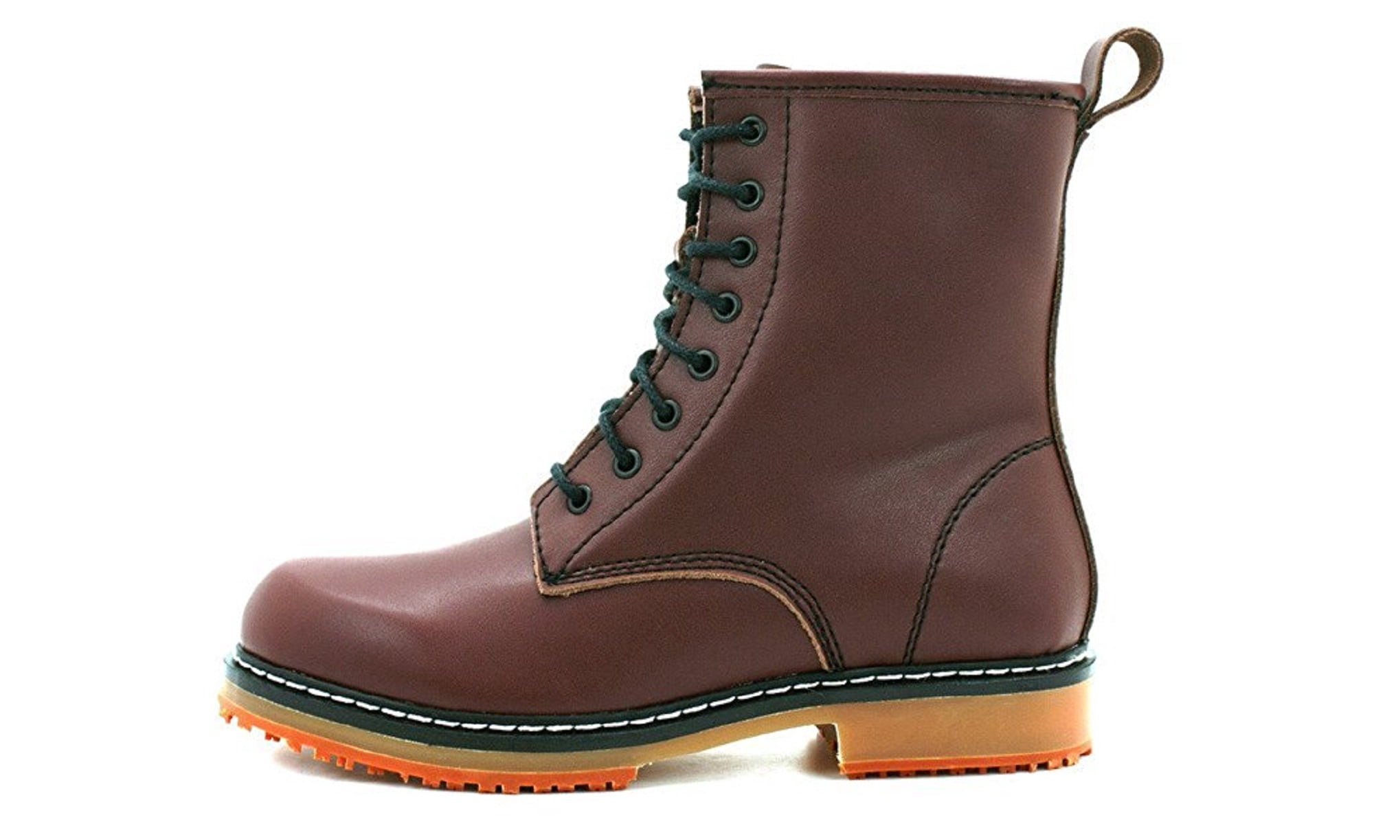 OwnShoe Women's Slip and Oil Resistant Trendy Leather Work Boots