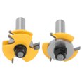 thumbnail image 5 of T Shape Rail and Stile Router Bit 1/2in Shank 3 Teeth Milling Cutter Woodworking Slotting Tool, 5 of 5