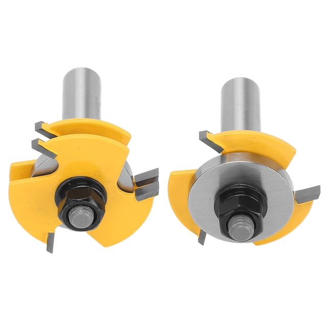 Rail And Stile Router Bit, 3 Teeth High Efficiency Quick Chip Removal Milling Cutter For Trimming Slotting ANGGREK T Type Milling Cutter