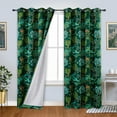 thumbnail image 7 of DriftAway Clara Woodland Forest Animals Printed Pattern Room Darkening Window Curtain Grommet 2 Panels 52"Wx84"L Emerald Green, 7 of 7
