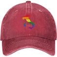 thumbnail image 2 of LGBT Flag Map of Italy Baseball Cap Women Men Hat Vintage Trucker Sun Hat Dad Cowboy Hats, 2 of 8