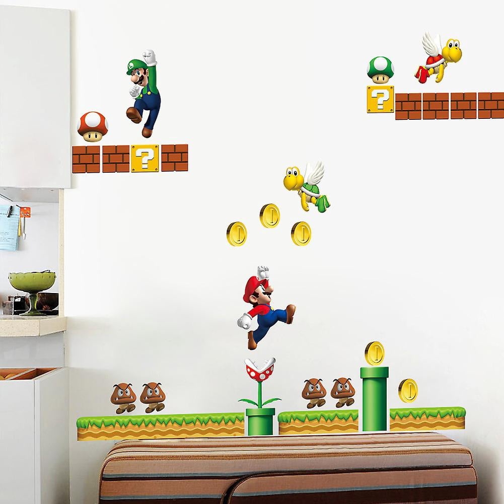 Giant Super Mario Build a Scene Peel and Stick Wall Decals Stickers for ...