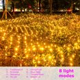 thumbnail image 4 of Net Mesh Lights IP44 200 LED 9.8 x 6.6ft Enchufe a prueba de agua en cadena de luces de hadas con 8 modos de iluminaci贸n Cadena de luces para Bush Xmas Garden Wedding Party, blanco c谩lido, 4 of 6
