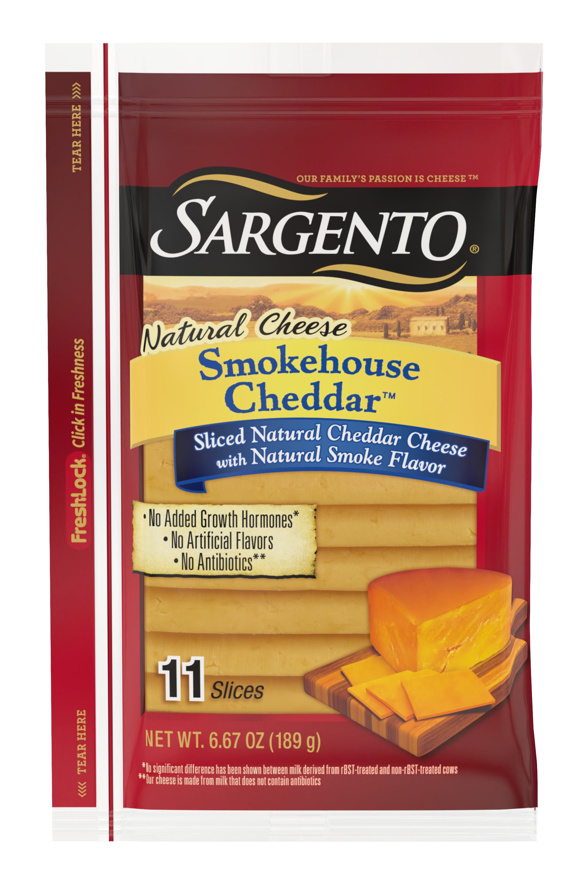 Sargento® Sliced Smokehouse Cheddar™ Natural Cheese, 11 slices