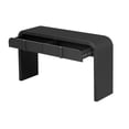 thumbnail image 5 of 55" Long Curved Console Table, Narrow Side Table with 2 Fluted Drawers and Adjustable Feet, Wood Behind Couch Table for Living Room, Hallway, Entryway, 5 of 9
