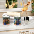 thumbnail image 4 of Yayeee 2 Pack Qtip Holder Bathroom Cotton Swab Canister with Lid Clear Dispenser Set, Blue Window, 4 of 6