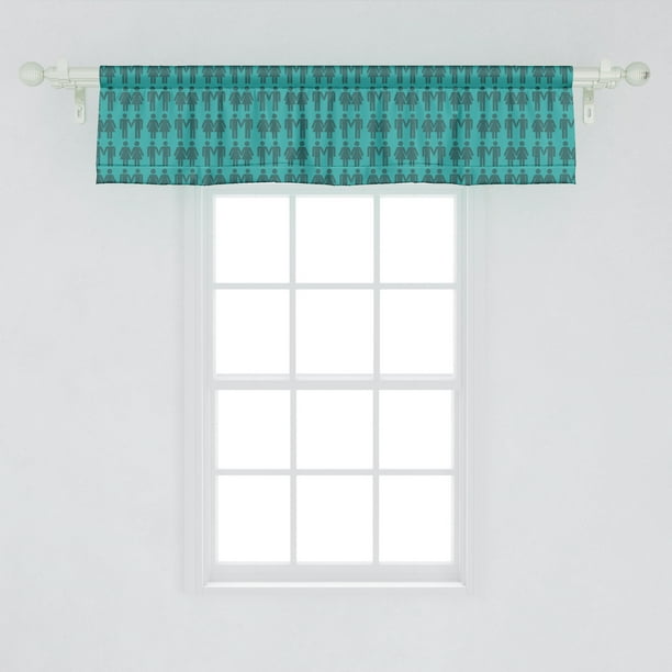 Ambesonne Pride Day Window Valance Gay Love Traffic Signs Repetitive Homosexual Couples Pattern Curtain Valance For Kitchen Bedroom Decor With Rod Pocket 54 X 12 Dark Seafoam Cadet Blue Walmart Com