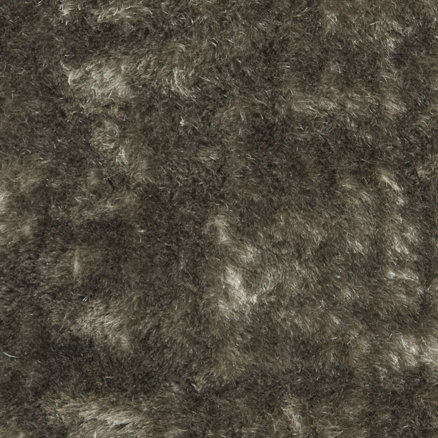SAFAVIEH Paris Darwin Plush Polyester Shag Area Rug, Silver, 5' x 5' Square