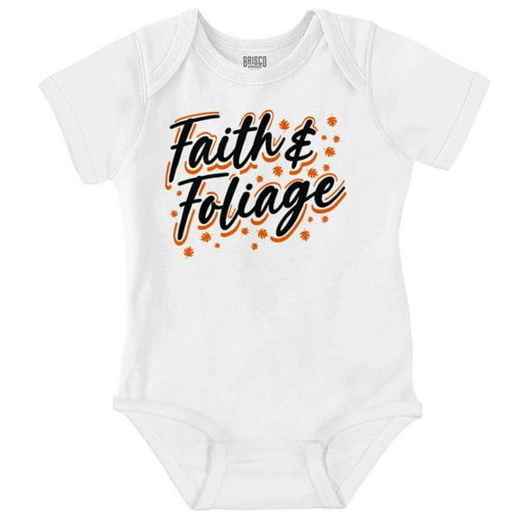 Cute Fall Autumn Faith and Foliage Bodysuit Jumper Girls Infant Baby Brisco Brands 6M