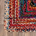 thumbnail image 3 of Jaipur Art And Craft Handmade Reversible Runner Chindi Cotton Indoor Area Rug (2x12 Sq ft), 3 of 5