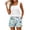 #03-White, variant on Womens Hawaiian 2 Piece Outfits Sleeveless Scoop Neck Tank Top and Drawstring Shorts Set Trendy Matching Sets Women Clothing Casual Resort Wear Vacation Travel Beach Outfits