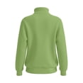 thumbnail image 7 of Tnhcen Women's Quarter Zip Pullover Fleece Lined Stand Collar Sweatshirt Solid Color Long Sleeve Casual Workout Top Autumn Winter Plus Size S-2XL, 7 of 7