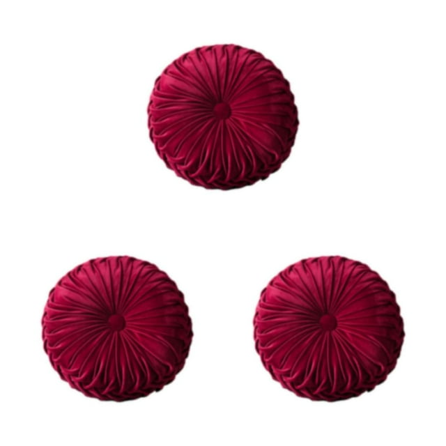Baohd Coussin Polyvalent et Élégant pour Tous les Besoins d'Assise en Polyester Vin Rouge 38CM 3Set