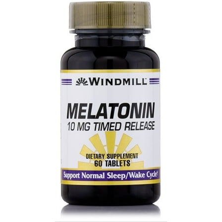 Windmill Melatonin Timed Release 10 mg, 60 Ct