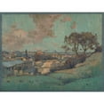 thumbnail image 2 of Jean Constant Pape 24x19 Gold Ornate Framed and Double Matted Museum Art Print Titled - View of Noisy-Le-Sec (1907), 2 of 4