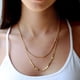 thumbnail image 1 of Collar Con Colgante De Lentejuelas De Doble Cadena Chapada En Oro Nobby Para Mujer Yinane Collar de cadena doble, 1 of 7