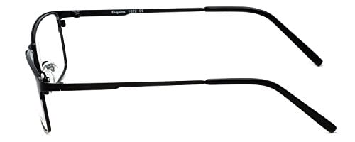 Esquire Designer Reading Glasses EQ1522 in Black 55mm with Case +0.25